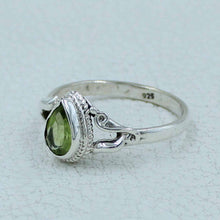 Solitaire Citrine Engagement Ring in Sterling Silver