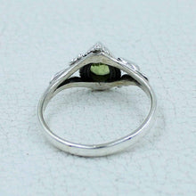 Solitaire Citrine Engagement Ring in Sterling Silver