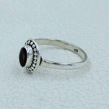 Garnet Cut Stone Sterling Silver Ring