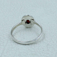 Garnet Cut Stone Sterling Silver Ring
