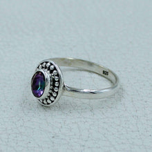 Garnet Cut Stone Sterling Silver Ring