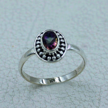 Garnet Cut Stone Sterling Silver Ring