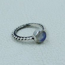 Rainbow Moonstone Ring 925 Solid Silver Ring
