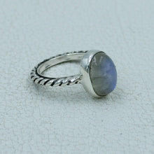 Rainbow Moonstone Solid Sterling Silver Ring