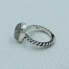 Rainbow Moonstone Solid Sterling Silver Ring