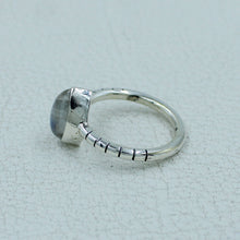 Rainbow Moonstone Sterling Silver Bridal Ring