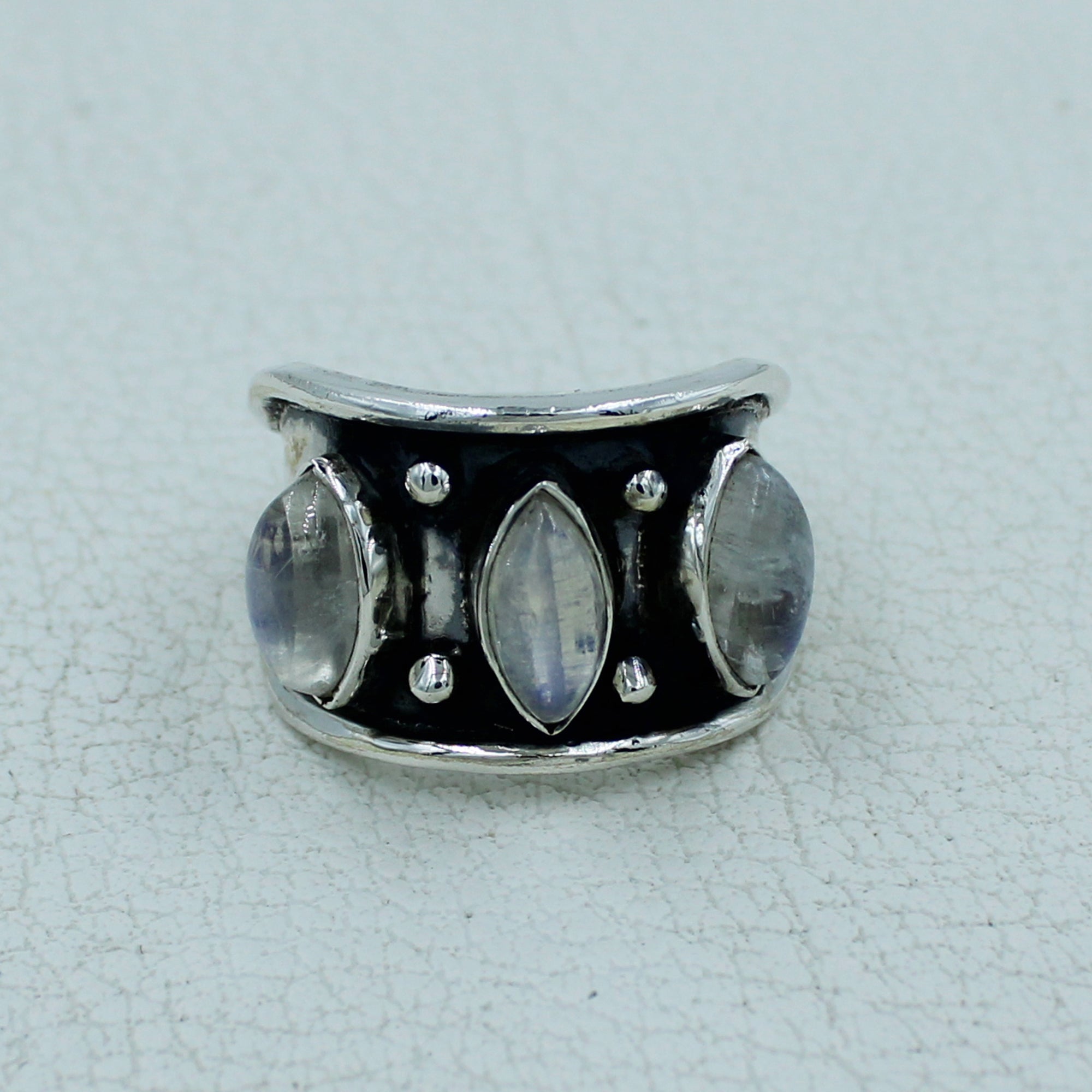 New Designed 925 Sterling Silver Moonstone Ring