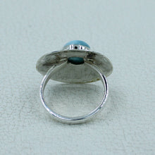 Blue Larimar Sterling Silver Ring - Handmade Jewelry