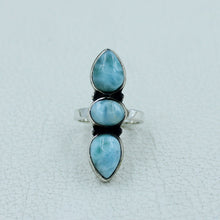 Genuine Larimar Sterling Silver Ring