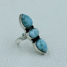 Genuine Larimar Sterling Silver Ring