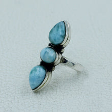 Genuine Larimar Sterling Silver Ring