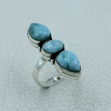 Genuine Larimar Sterling Silver Ring