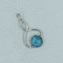 Natural Well Polished Larimar Silver Pendant