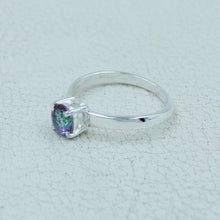 6 MM Round Cut Stone Silver Ring - Citrine, Peridot, Garnet, Amethyst, Onyx Gemstone