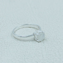 6 MM Round Cut Stone Silver Ring - Citrine, Peridot, Garnet, Amethyst, Onyx Gemstone