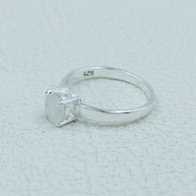 6 MM Round Cut Stone Silver Ring - Citrine, Peridot, Garnet, Amethyst, Onyx Gemstone