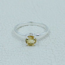 6 MM Round Cut Stone Silver Ring - Citrine, Peridot, Garnet, Amethyst, Onyx Gemstone