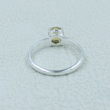 6 MM Round Cut Stone Silver Ring - Citrine, Peridot, Garnet, Amethyst, Onyx Gemstone