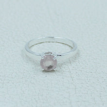 6 MM Round Cut Stone Silver Ring - Citrine, Peridot, Garnet, Amethyst, Onyx Gemstone