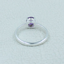 6 MM Round Cut Stone Silver Ring - Citrine, Peridot, Garnet, Amethyst, Onyx Gemstone
