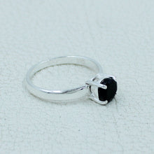 6 MM Round Cut Stone Silver Ring - Citrine, Peridot, Garnet, Amethyst, Onyx Gemstone