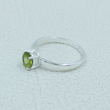 6 MM Round Cut Stone Silver Ring - Citrine, Peridot, Garnet, Amethyst, Onyx Gemstone