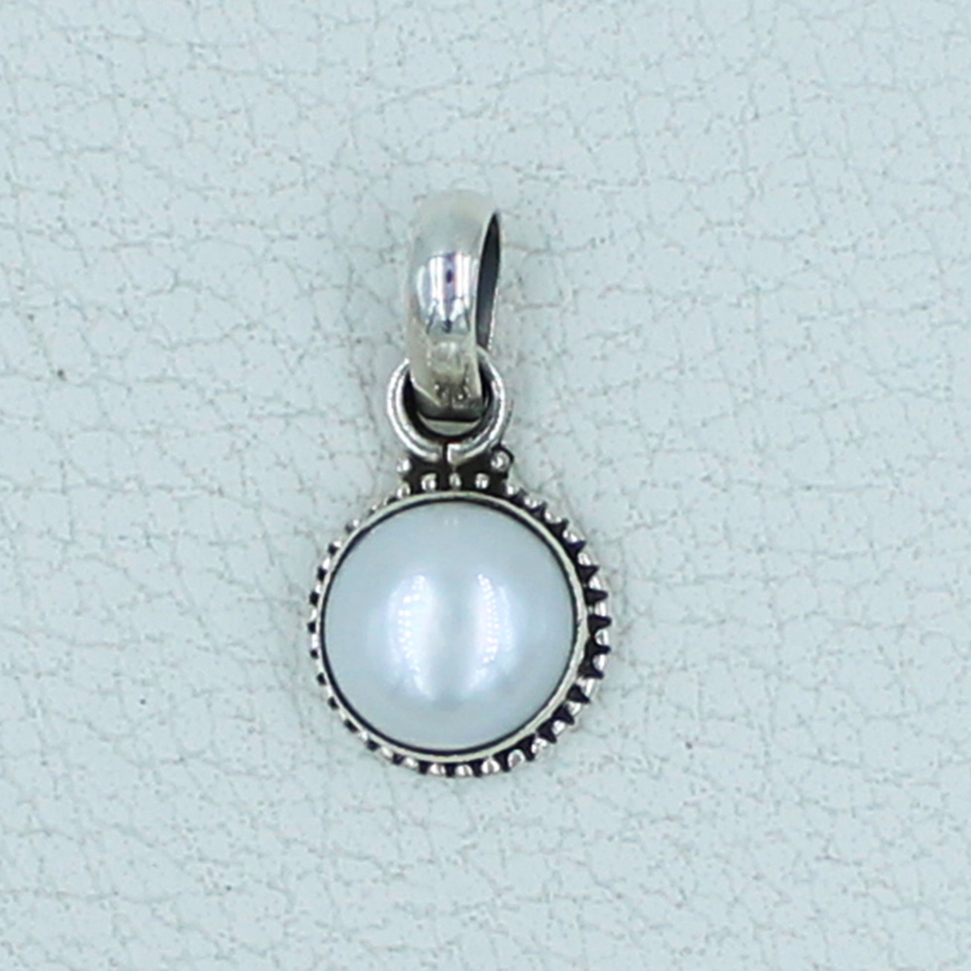 Cultured Pearl Stone Silver Pendant