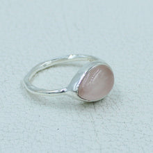 Rose Quartz Ring - Rose Quartz Ring - Sterling Sliver Rose Quartz Ring