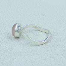 Love Stone Rose Quartz Silver Ring