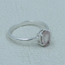 Garnet Minimalist Ring 925 Silver Birthstone Gift Jewelry