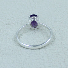 Garnet Minimalist Ring 925 Silver Birthstone Gift Jewelry