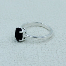 Garnet Minimalist Ring 925 Silver Birthstone Gift Jewelry