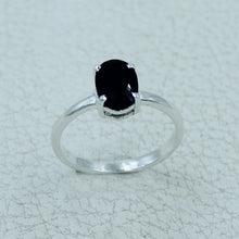 Garnet Minimalist Ring 925 Silver Birthstone Gift Jewelry