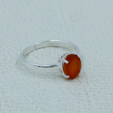 Garnet Minimalist Ring 925 Silver Birthstone Gift Jewelry