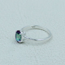 Garnet Minimalist Ring 925 Silver Birthstone Gift Jewelry