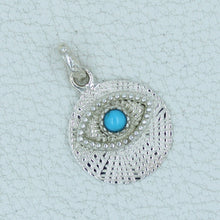 Turquoise Evil Eye Pendant - Turquoise Sterling Silver Jewelry