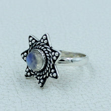 Rainbow Moonstone Designer Sterling Silver Ring