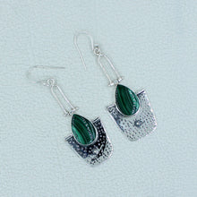 Natural Malachite Designer Dangle Earring