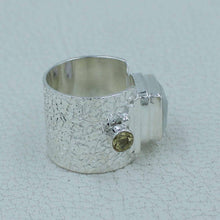 Designer Texture Silver 925 Sterling Moonstone Ring