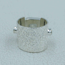 Designer Texture Silver 925 Sterling Moonstone Ring