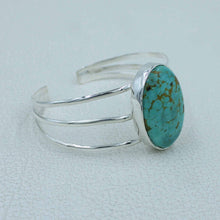 Mexican Turquoise With Solid Sterling Silver Bangles Gift Jewelry