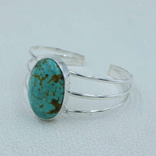Mexican Turquoise With Solid Sterling Silver Bangles Gift Jewelry