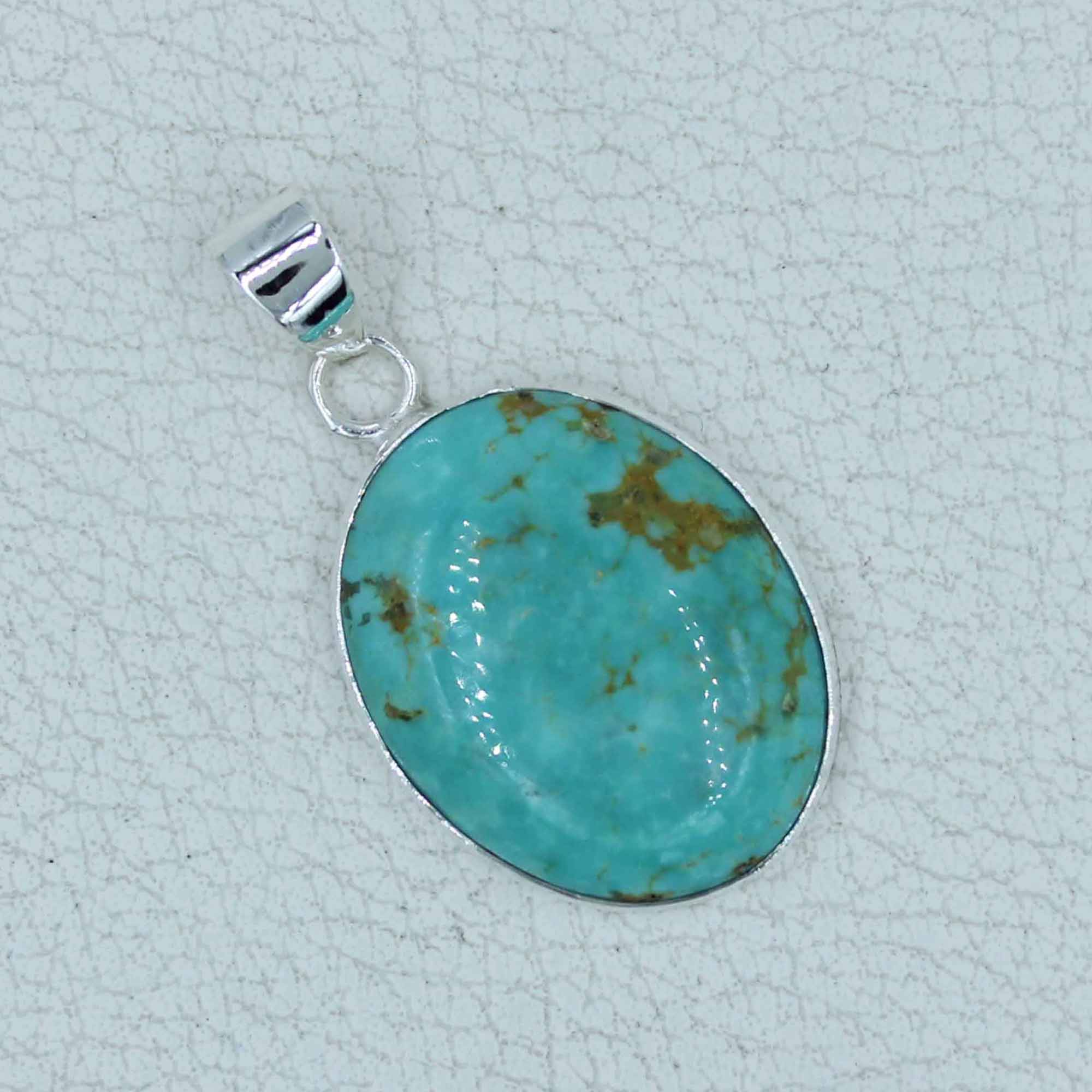 Mexican Turquoise Sterling Silver Pendant