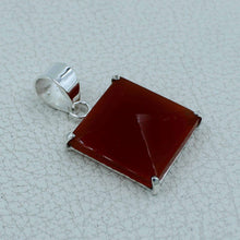 Red Onyx Solid Sterling Silver Pendant