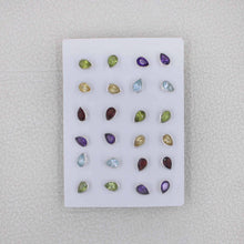 Wholesale 925 Sterling Silver Pear Citrine Stud Earrings | Natural Gemstone Bezel Set