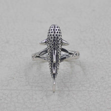Whale Shark Silver Ring – Detailed Ocean-Inspired Statement Ring