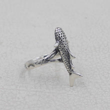 Whale Shark Silver Ring – Detailed Ocean-Inspired Statement Ring