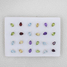 Wholesale 925 Sterling Silver Pear Peridot Stud Earrings | Natural Gemstone Prong Set