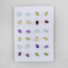 Wholesale 925 Sterling Silver Pear Peridot Stud Earrings | Natural Gemstone Prong Set