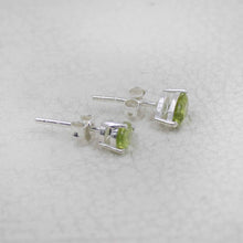 Wholesale 925 Sterling Silver Pear Peridot Stud Earrings | Natural Gemstone Prong Set